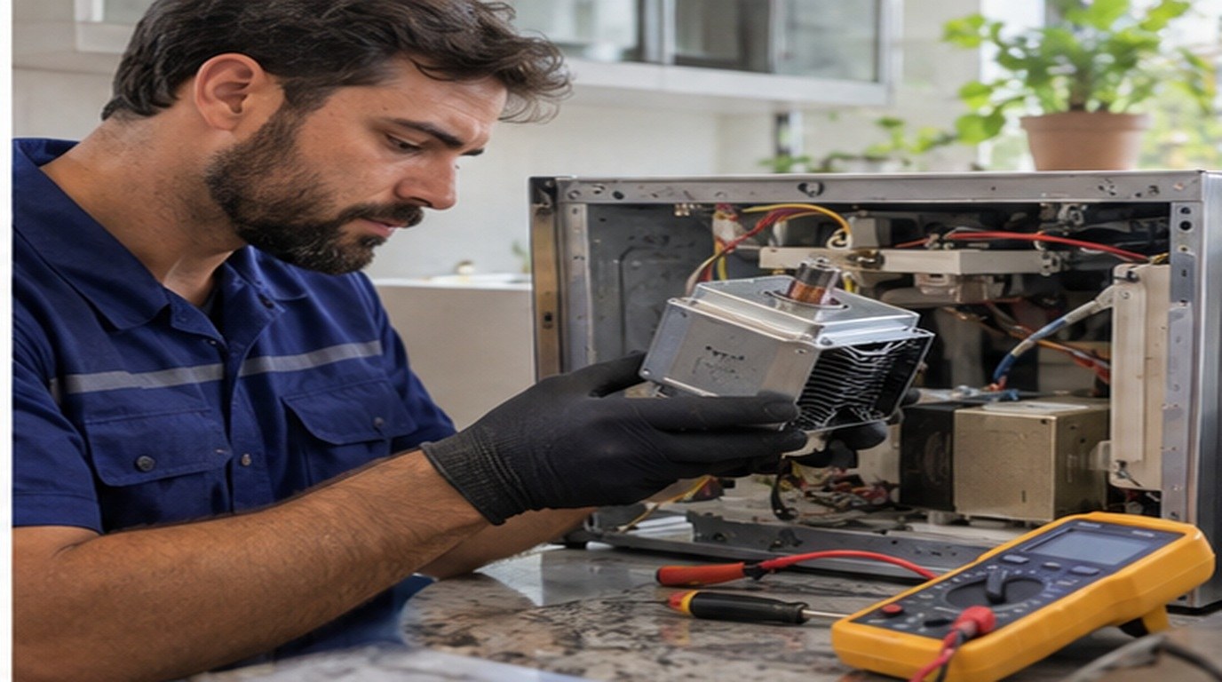 Conserto de micro-ondas em Viamão‑RS: troca do magnetron